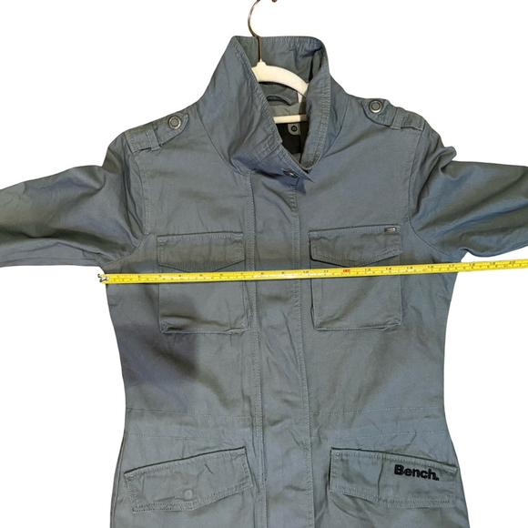 Bench Blue Grey Cargo Utility Jacket Size XS Streetwear Casual Lightweight - Picture 5 of 16